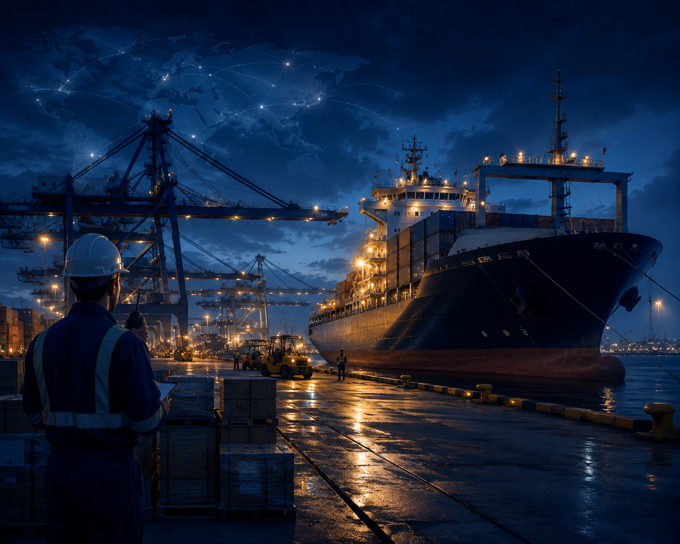 Worldwide marine procurement and ship supply coordination